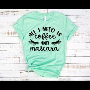 coffee & mascara t-shirt
